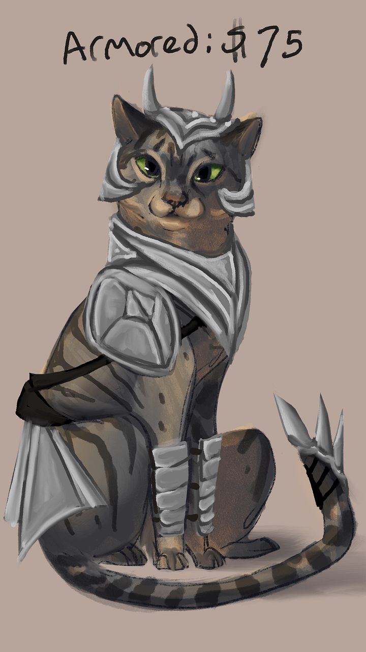 Armored Digital Art Pet Commission Voucher product image (1)