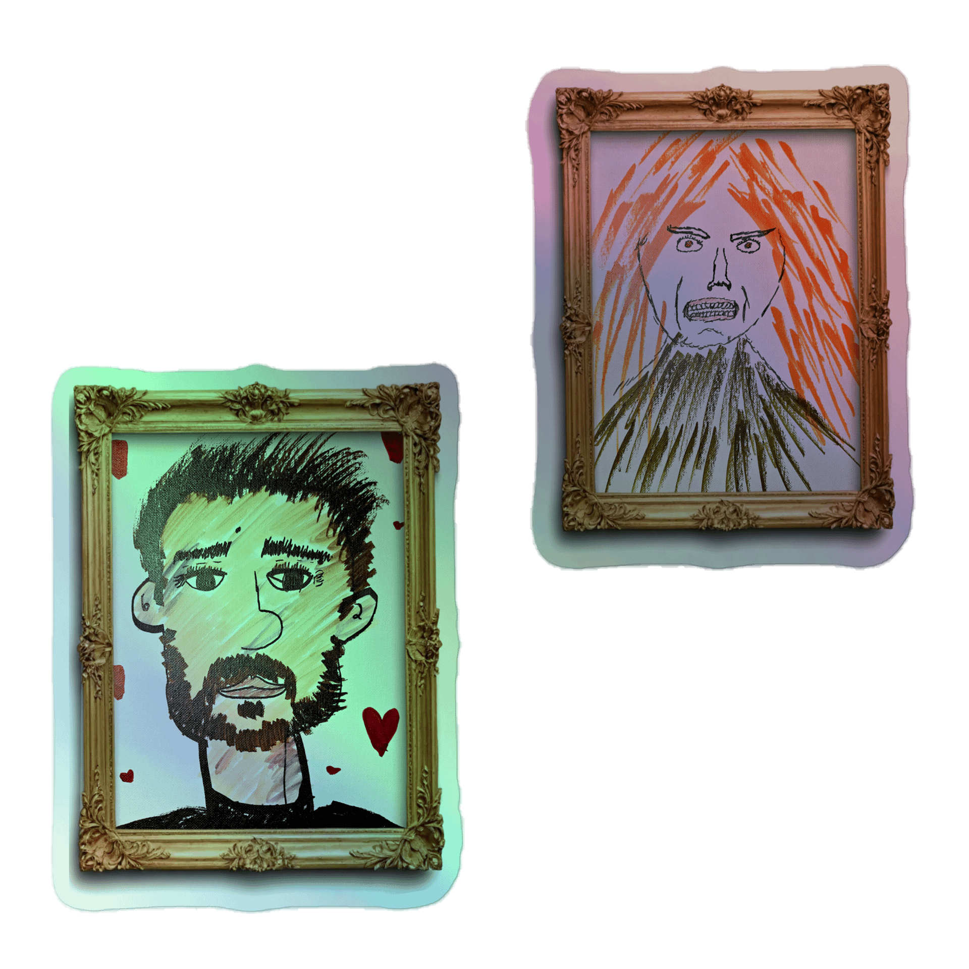 Fronch Portraits 2024 Holo Stickers product image (1)