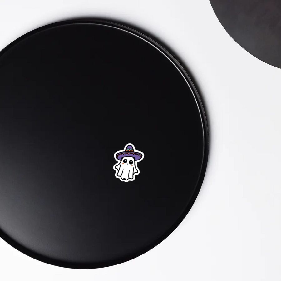 White Sombrero Ghost Magnet product image (5)