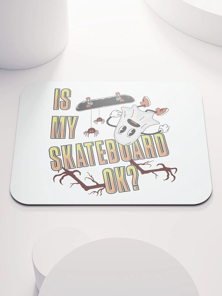 Is My Skateboard Ok? Ghost Spooky Skater Mouse Pad product image (1)