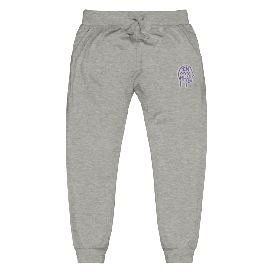 In My Head (purple bubble design) embroidered fleece joggers product image (2)