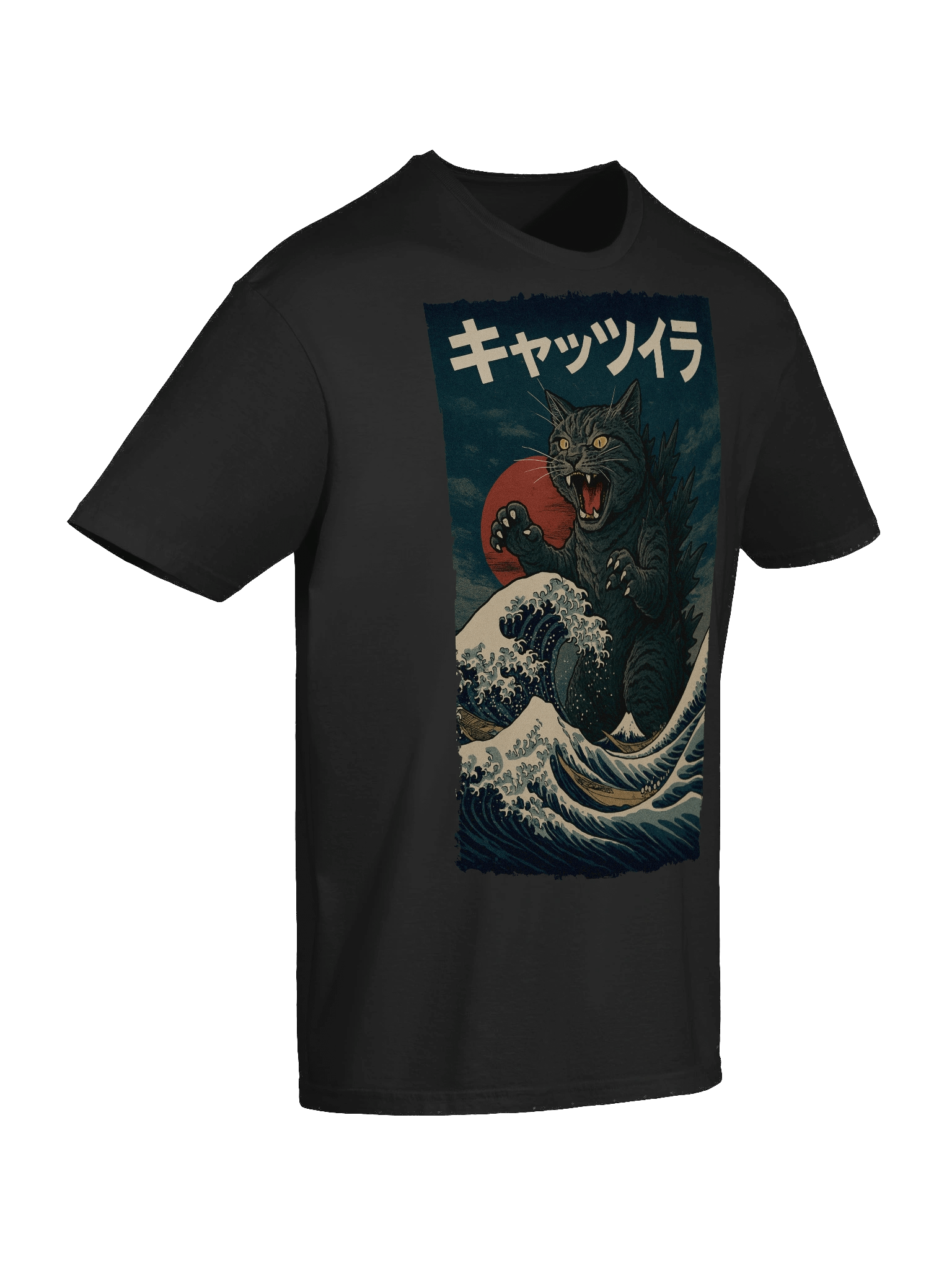 Catzilla Japanese Art T-Shirt product image (59)