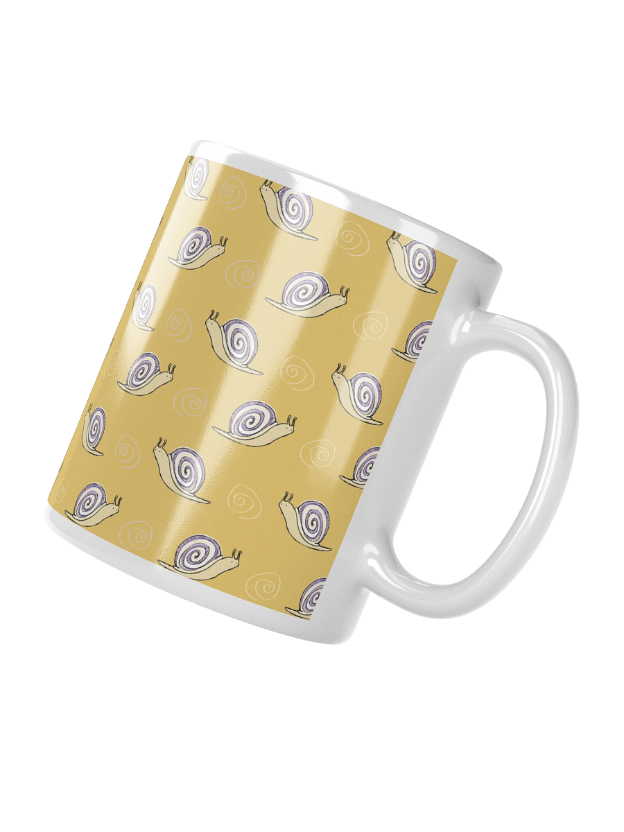 Snails Doodle Patterned Mug, Yellow product image (5)