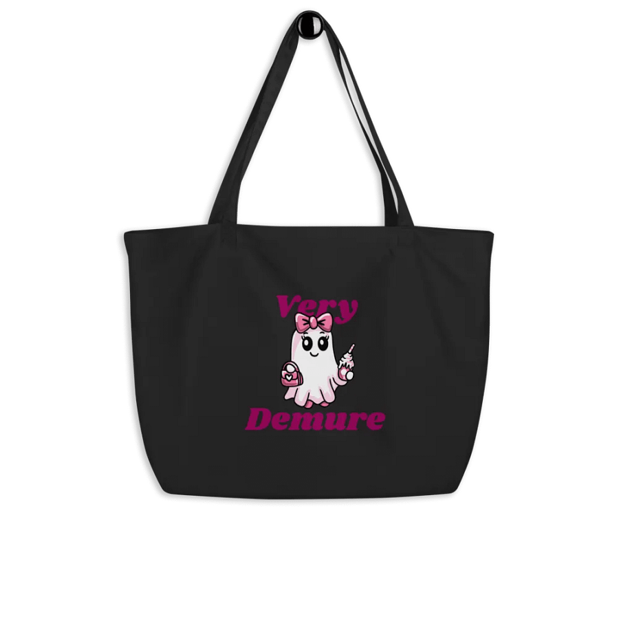 Very Demure Cute Ghost Organic Cotton Tote product image (3)