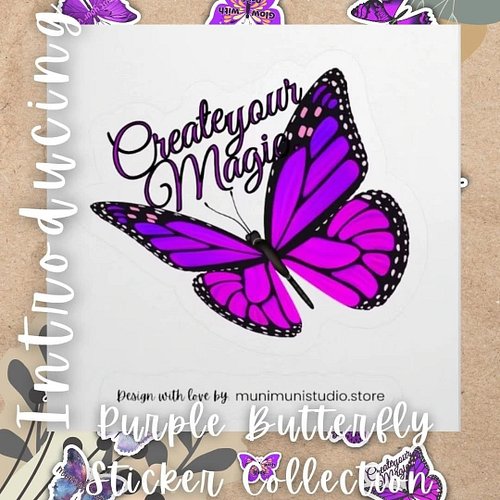 These soft purple butterfly affirmation stickers are perfect for journaling, decorating your tumbler, or personalizing your l...