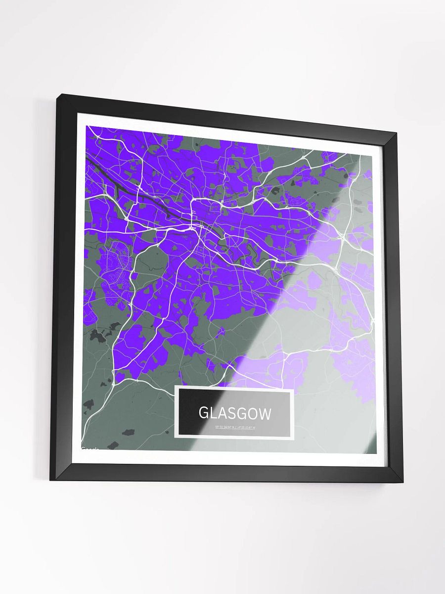 Framed Square Glasgow Art Maps product image (3)