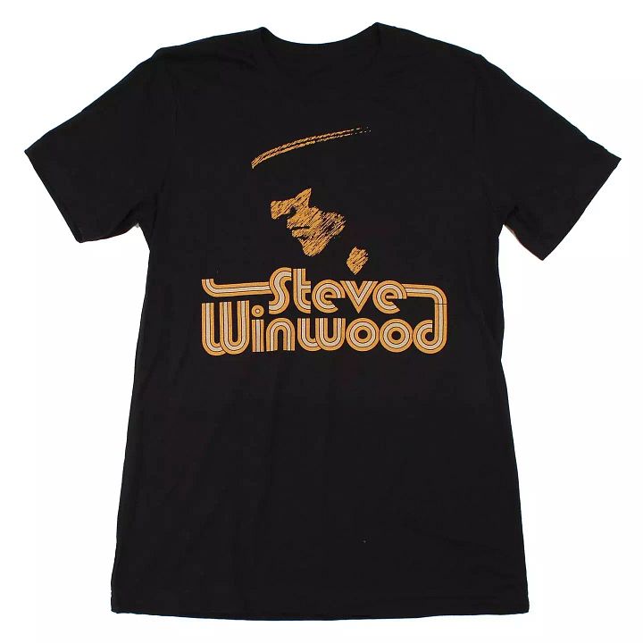 Vtg Steve Winwood Music Lover Cotton Black Full Size Unisex Shirt product image (1)