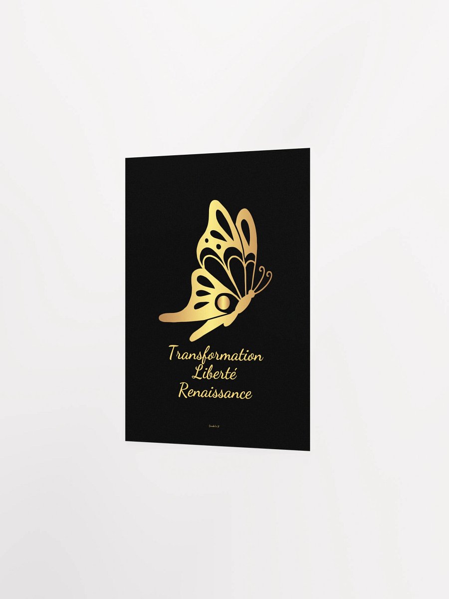 Poster Artistique Symbole Doré - Papillon - Cadeau Déco Symbolique product image (2)