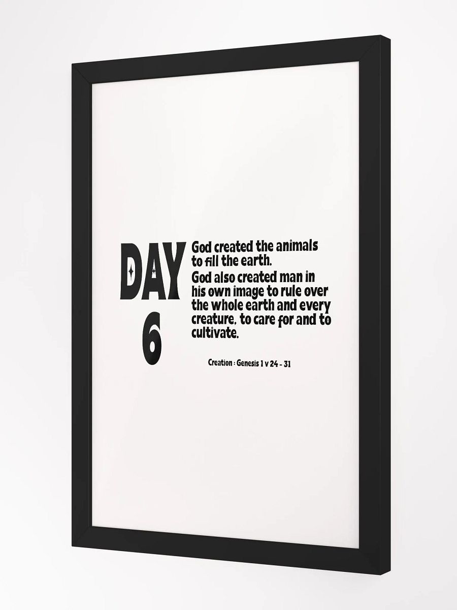 CREATION: DAY 6 Christian, Jesus, faith, God, Bible, Christianity, Jesus Christ, religion, Bible Verse, Love product image (4)