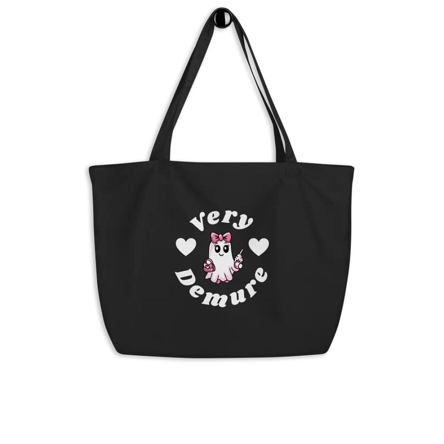 Very Demure Cute Ghost Design Organic Cotton Tote product image (3)
