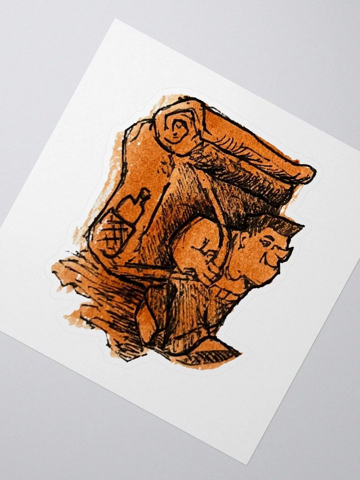 Watercolour Blobs Sticker- Burnt Sienna product image (2)