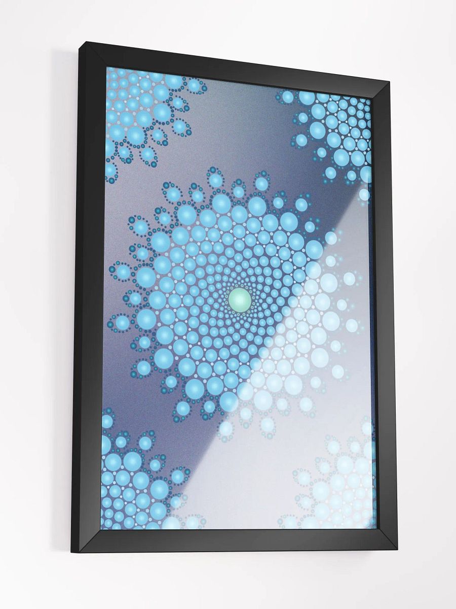 Blue Dot Mandala Framed High-Quality Matte Poster product image (6)