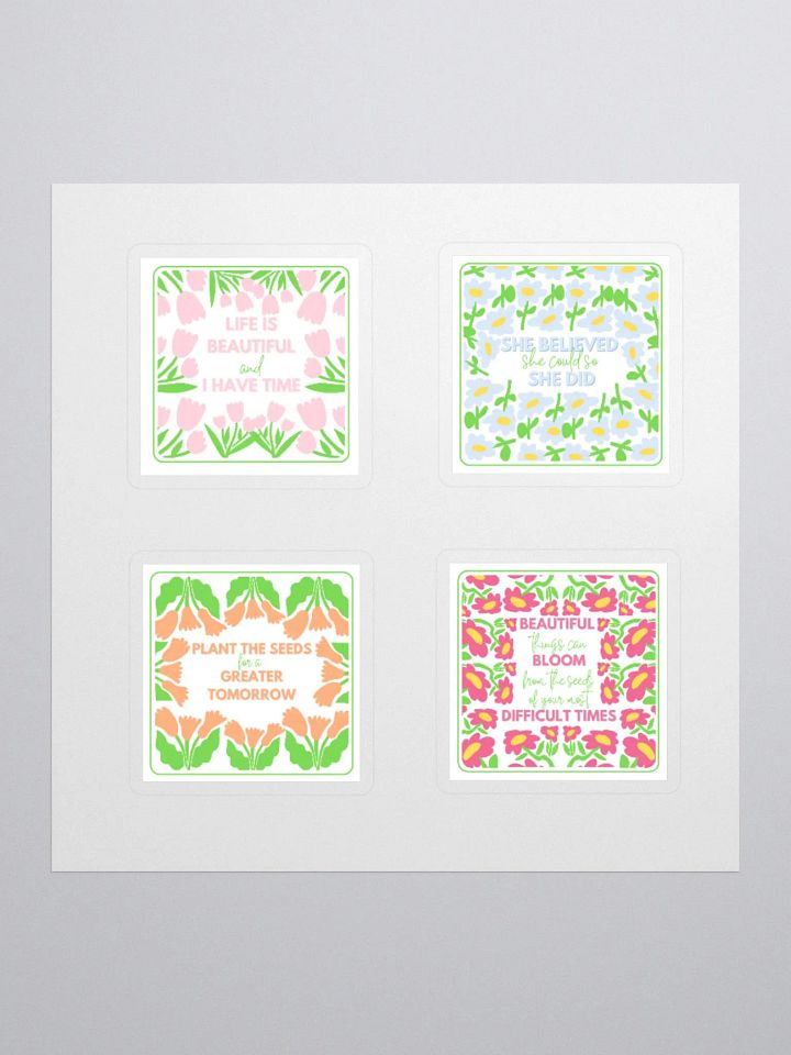 Inspirational Floral Quote Stickers Set product image (3)