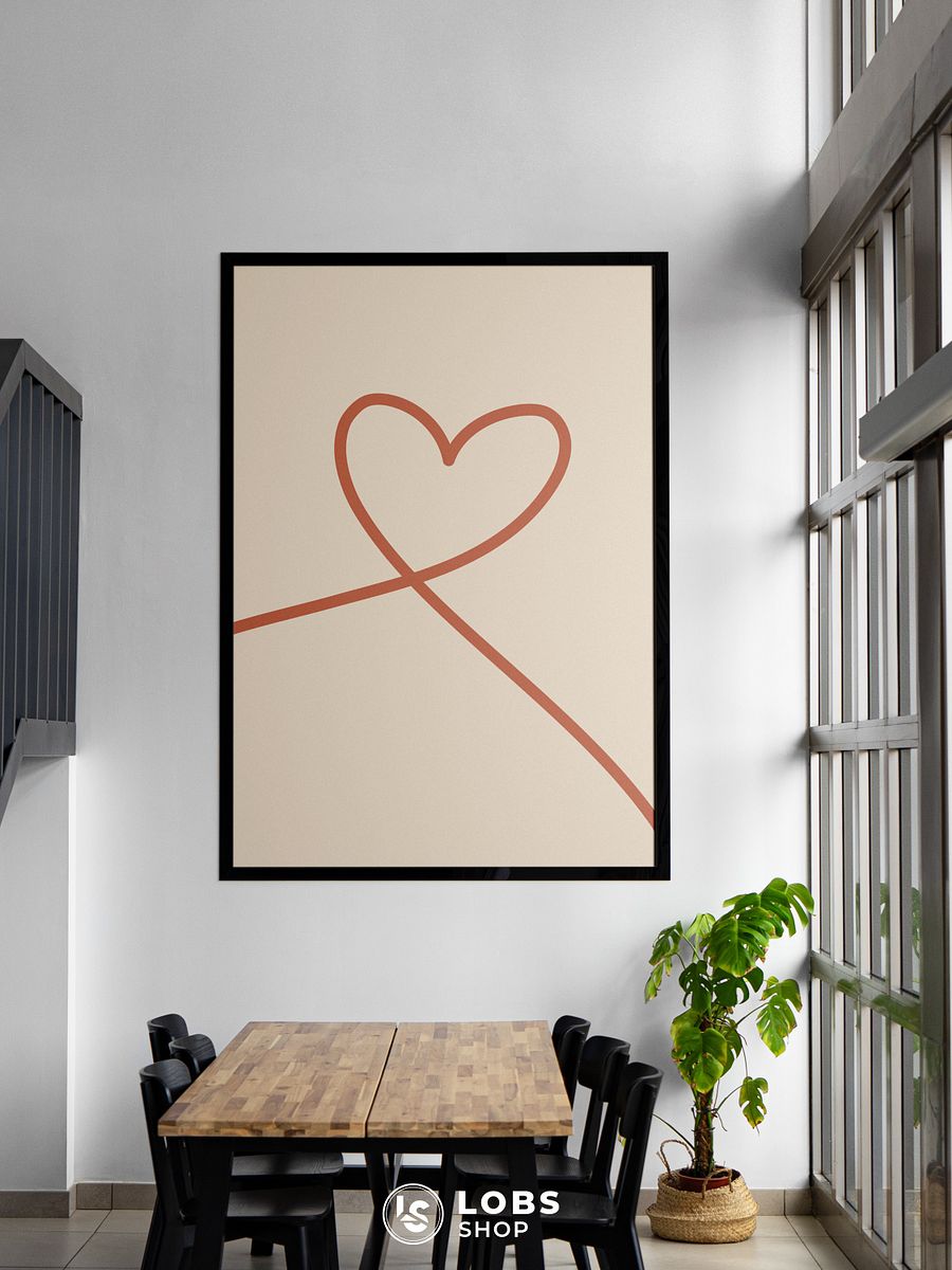 Heart Lines Minimalist Wall Art – Stylish Wall Decor for a Chic Aesthetic | Perfect Gift for Art Lovers product image (7)