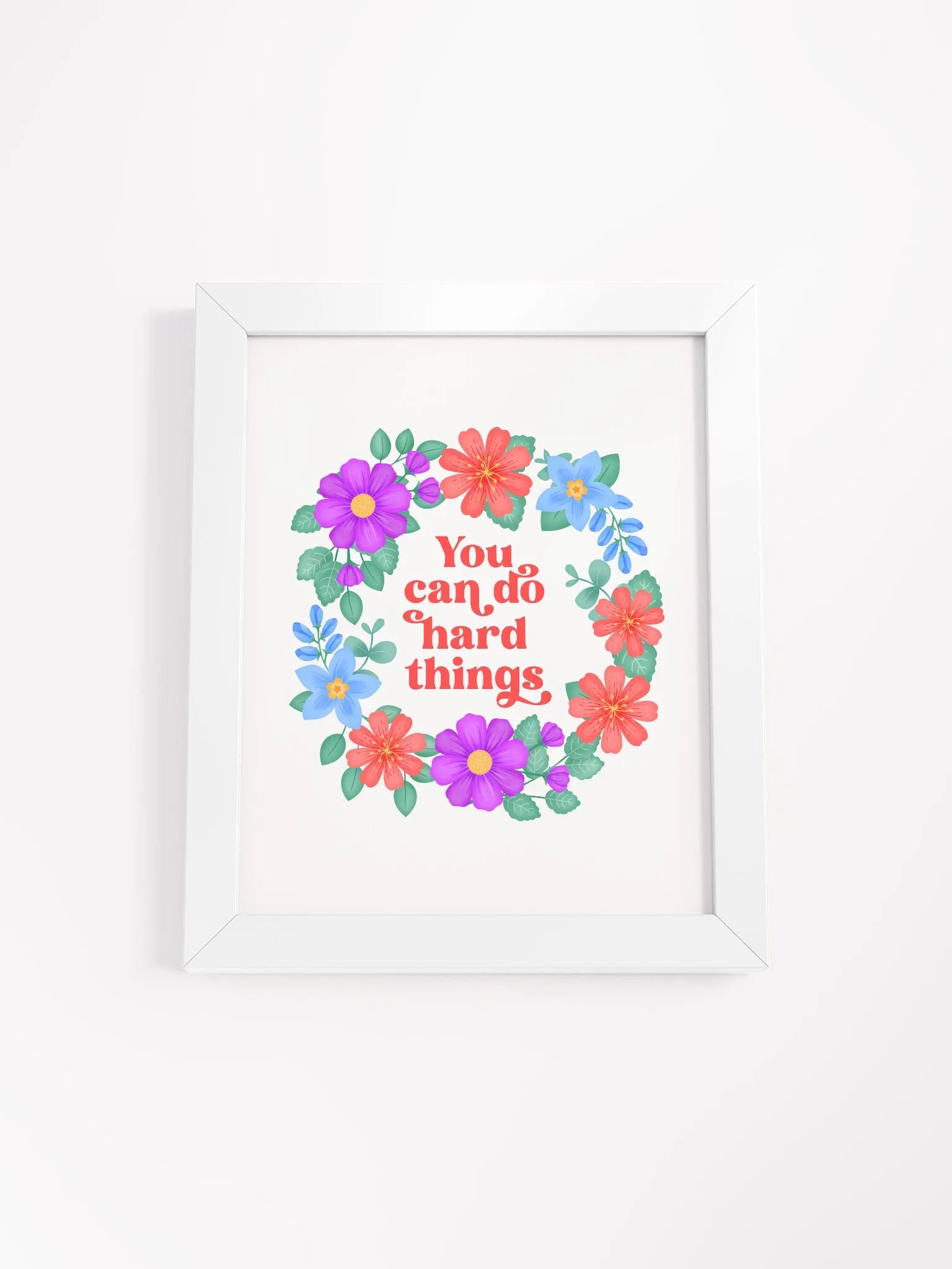 You can do hard things - Motivational Wall Art White product image (4)