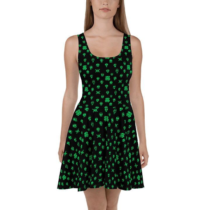 Neon Skulls All-Over Skater Dress product image (2)