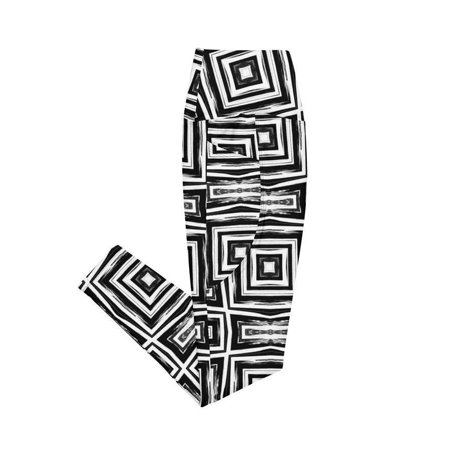 Abstract Monochrome Repeating Pattern All Over Print Ladies Leggings product image (24)