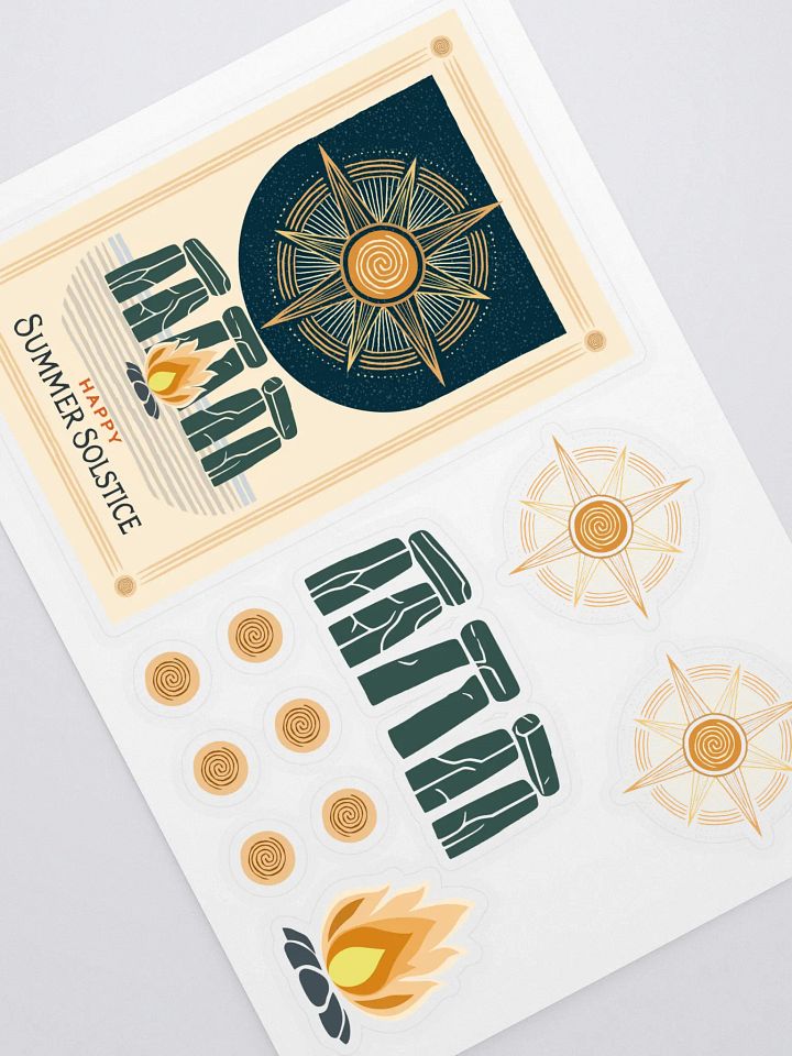 Wiccan Pagan Summer Solstice Sticker Sheet product image (1)