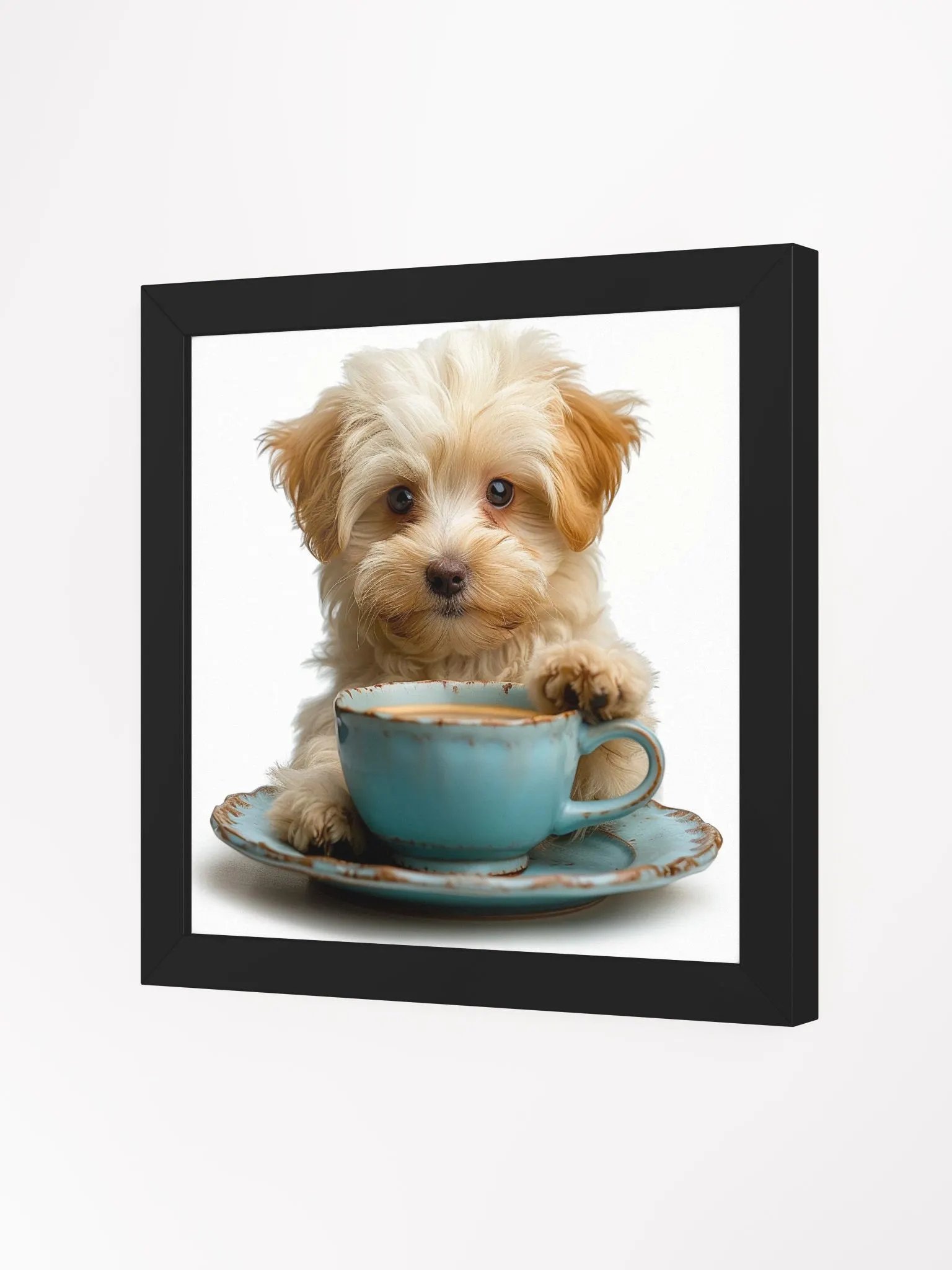 Coffee Lover Cute Maltese Puppy Art product image (38)