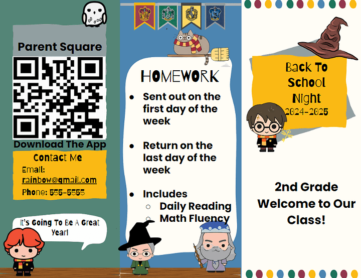 Back to School Potter Brochure product image (2)