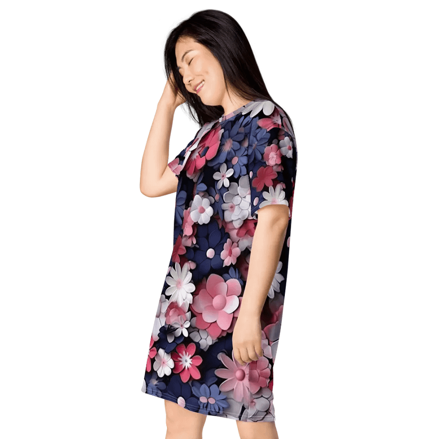 3D-Ditsy-Flowers-Seamless-Patterns T-shirt Dress - V8 product image (6)