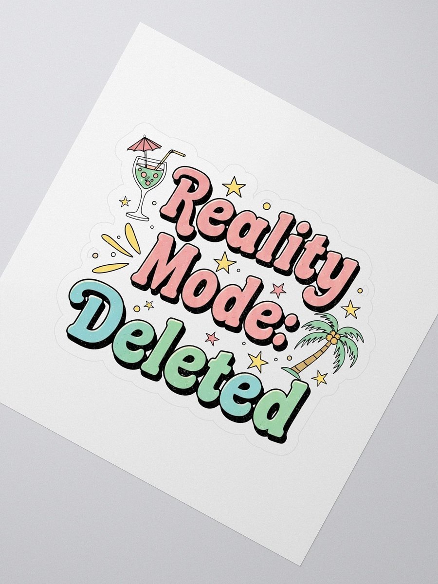Vacation Mode Sticker – Tropical Reality Deleted Fun product image (2)