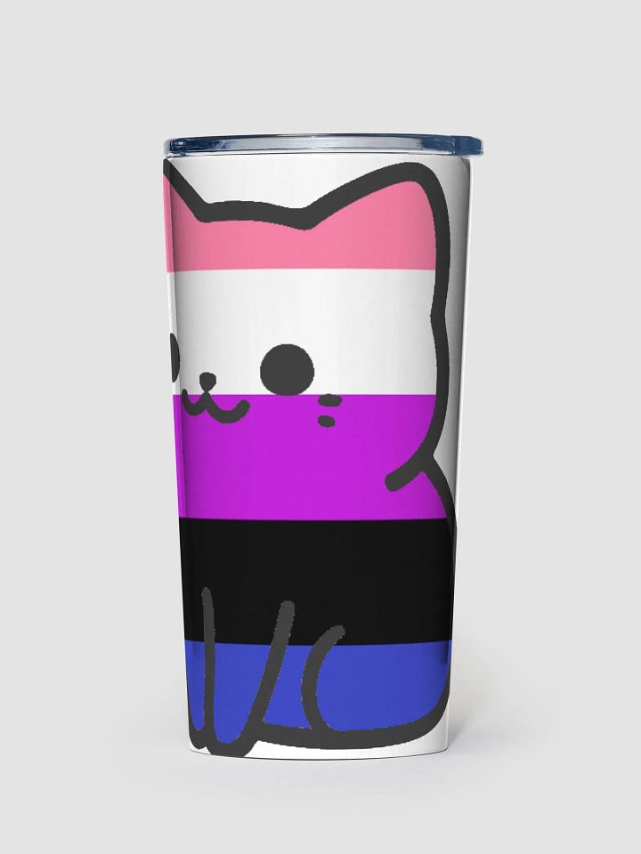 Genderfluid Pride Kitty Tumbler Cup product image (1)