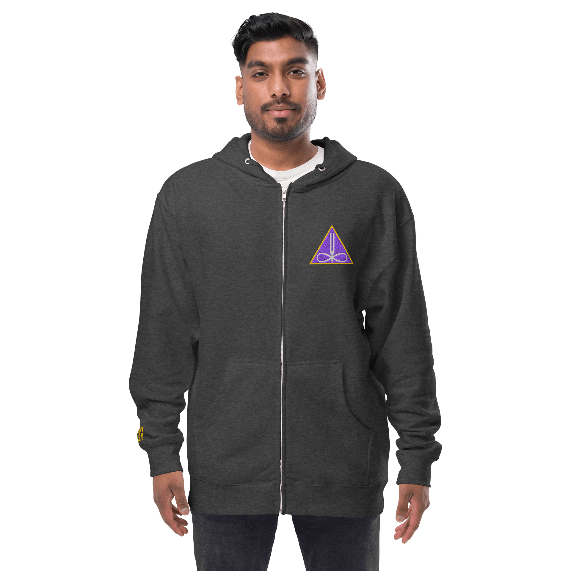 Thinkroot Energy Triangle Zipper Hoodie (Embroidered) product image (5)
