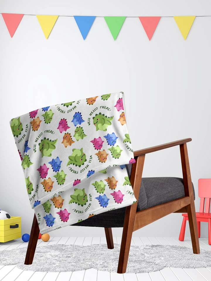 Cute Coloured Dinosaur Blanket product image (1)
