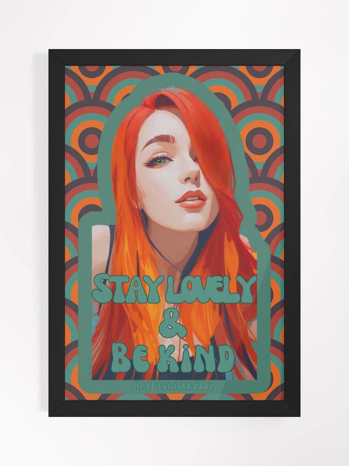 Stay Lovely & Be Kind retro print product image (1)