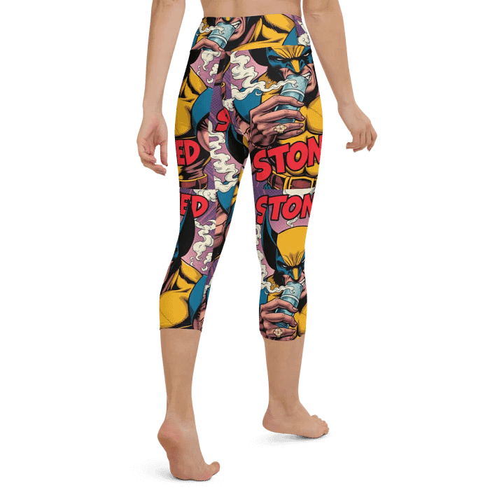 Stoned Comic Character All-Over Yoga Capri Leggings product image (2)