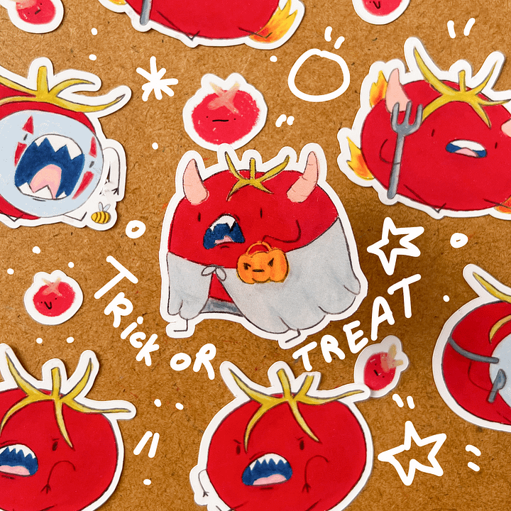 Ghost tomato sticker product image (1)