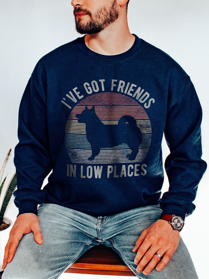 I've Got Friends in Low Places Swedish Vallhund Sweatshirt | Funny Vintage-Style Shirt for Swedish Vallhund Owners product image (11)