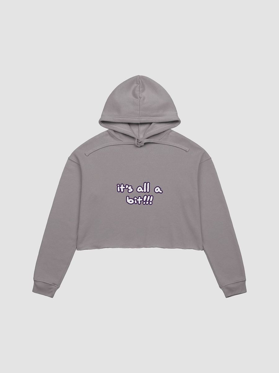 “It’s all a bit!!!” (lined design, #432A54) fleece cropped hoodie product image (22)