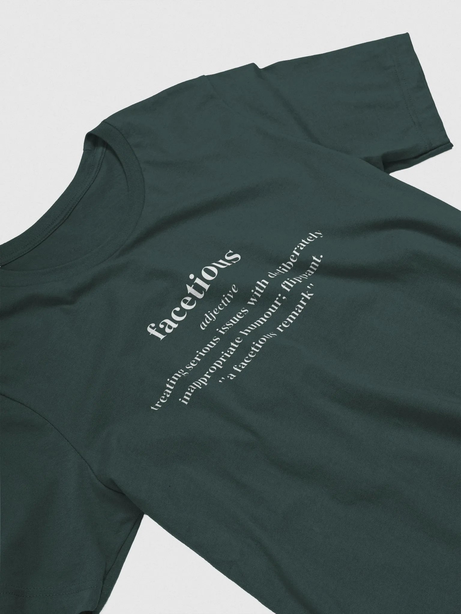 Facetious Tee (White Text) product image (2)
