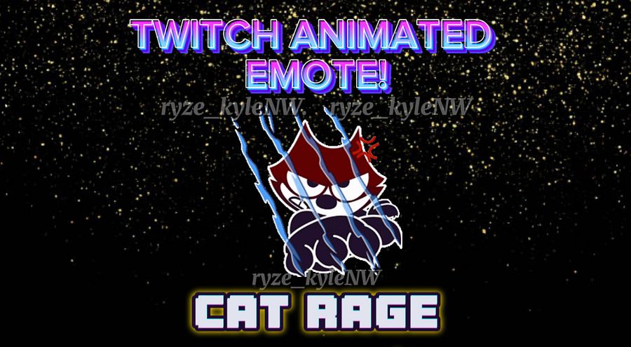 Twitch Animated Emote CAT RAGE product image (1)