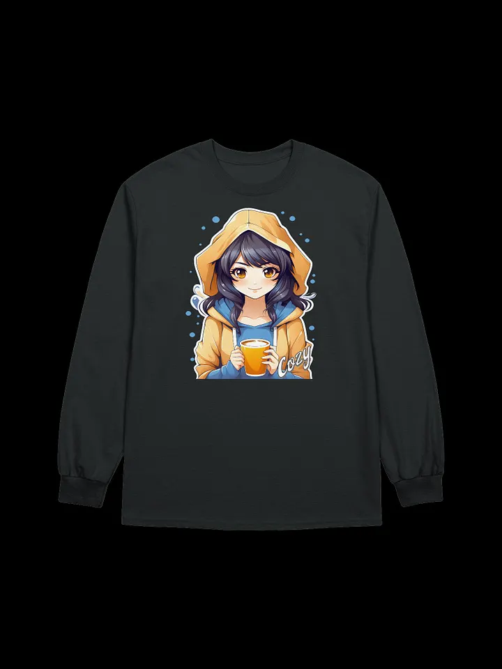 Cozy Kawaii Anime Girl v2 - Gildan Ultra Cotton Unisex Long Sleeve T-Shirt product image (2)