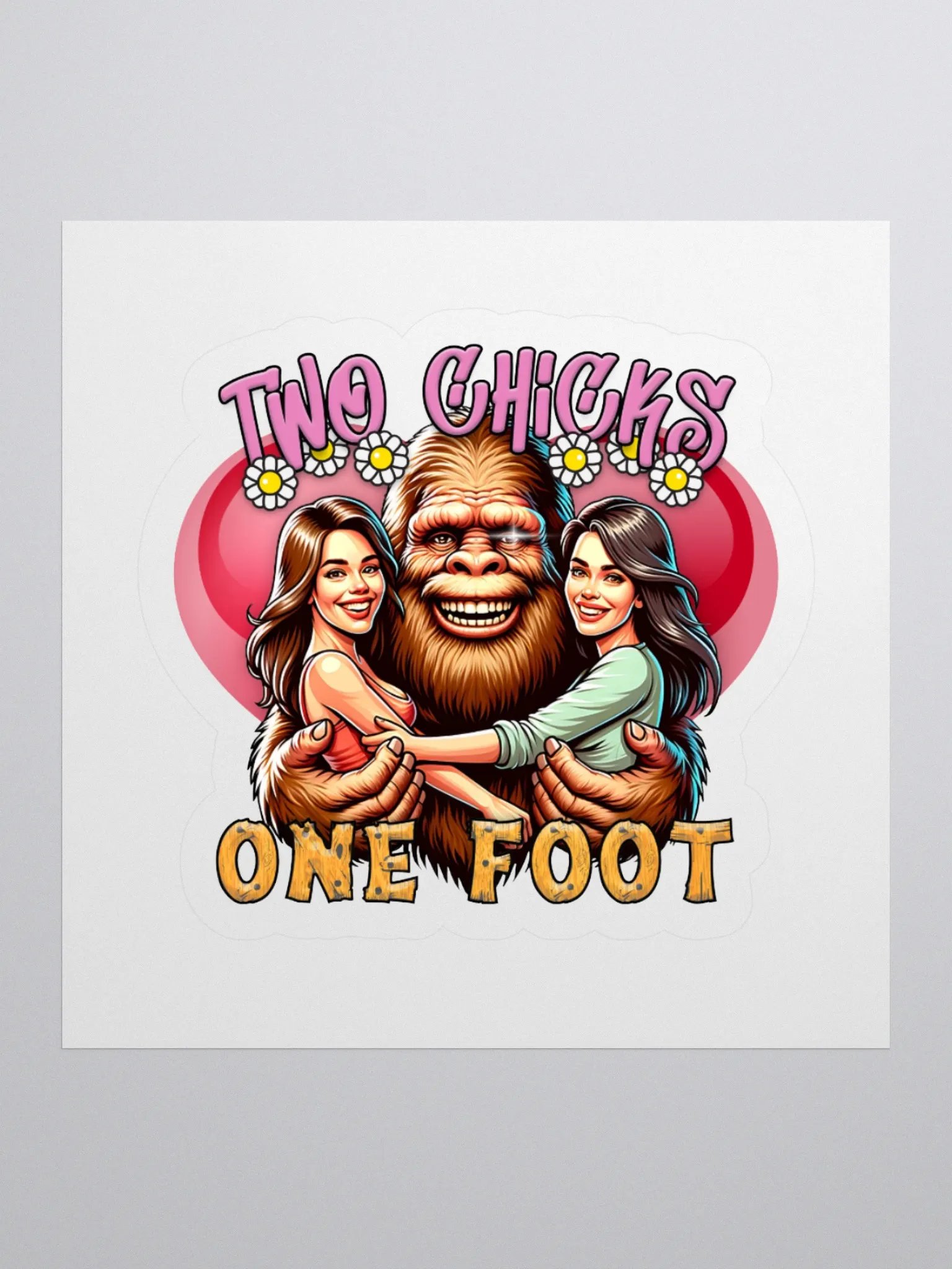 Bigfoot Love Kiss Cut Stickers product image (2)