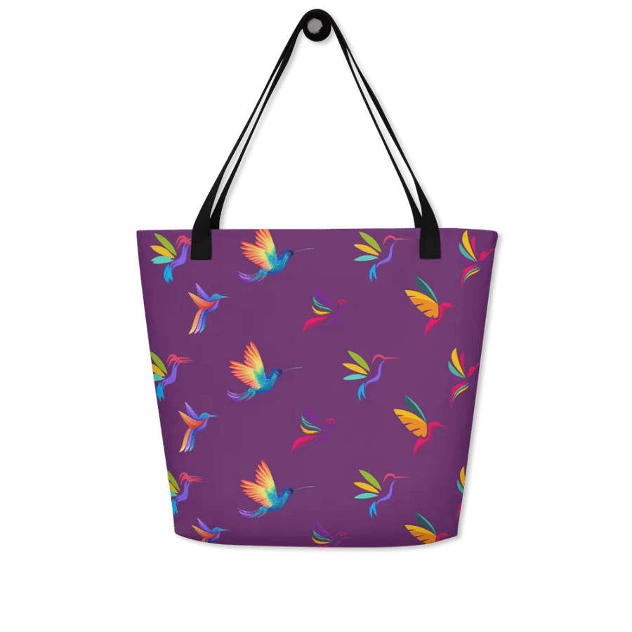 Vibrant hummingbird Dreams Tote Bag for birdlovers product image (4)