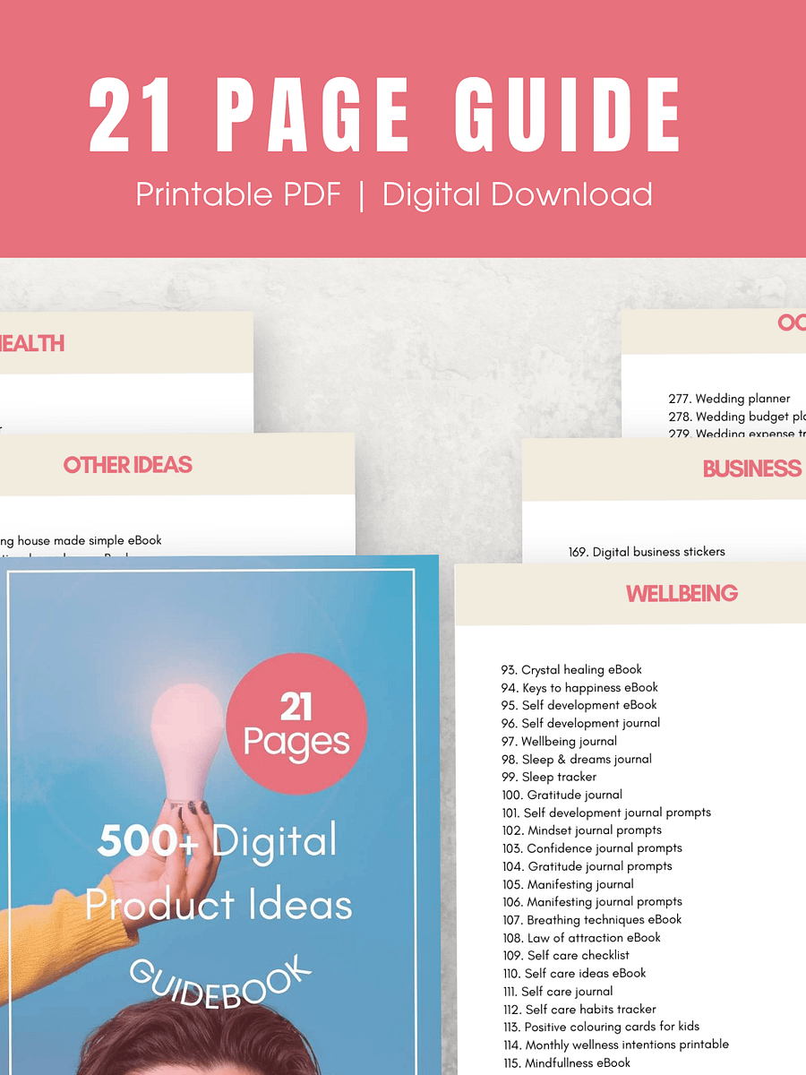 500+ Digital Product Ideas product image (4)
