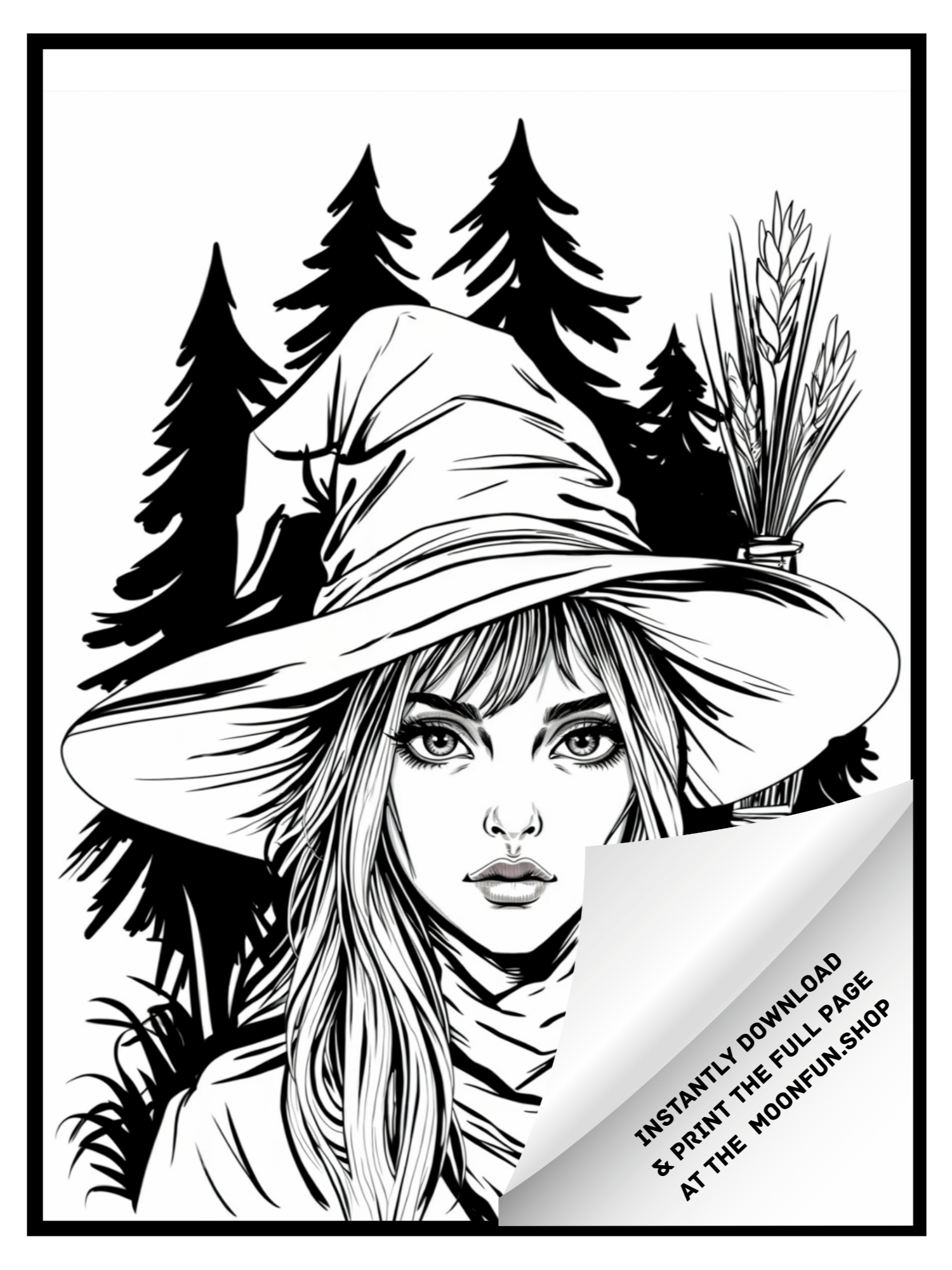 🧙 70 Witches & Haunted Places Halloween Coloring Pages for Teens & Adults product image (2)
