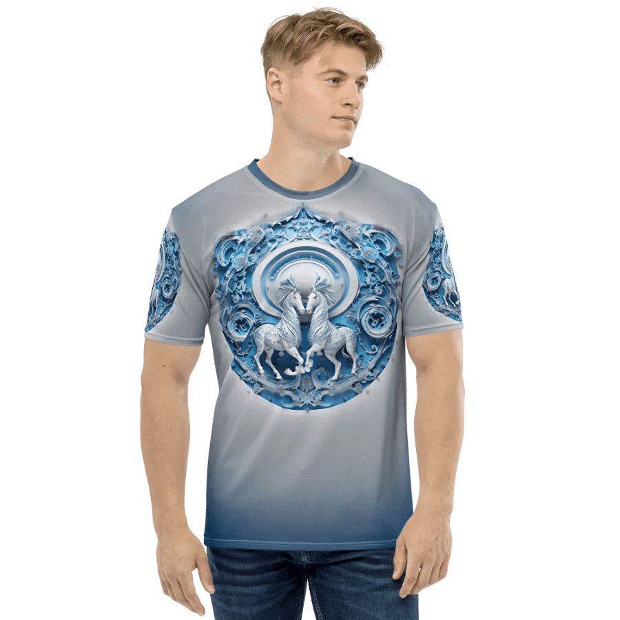 Blue Horse Emblem T shirt product image (1)