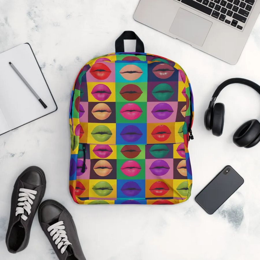 Pop Art Lips All-Over Backpack product image (12)