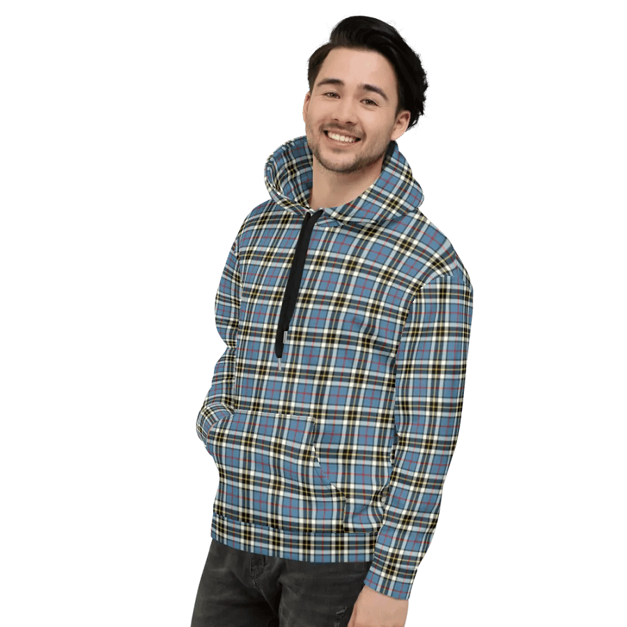 Thompson Blue Tartan Hoodie product image (4)