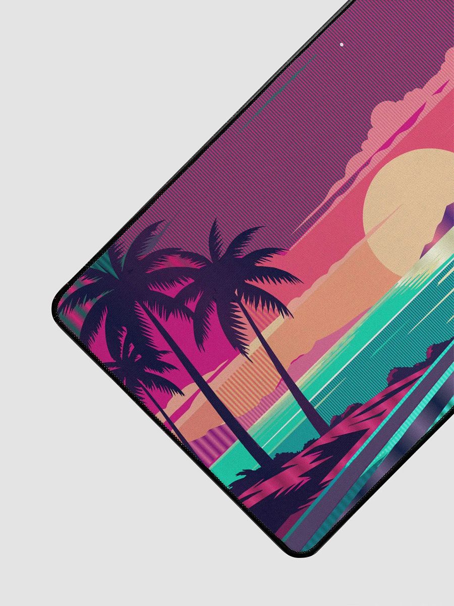 Retro Neon Tropical Sunset Desk Pad product image (3)