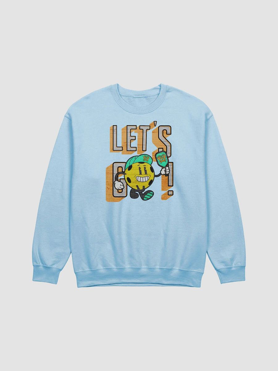 Let's Go Pickleball Mascot Playful Cartoon Crewneck product image (1)