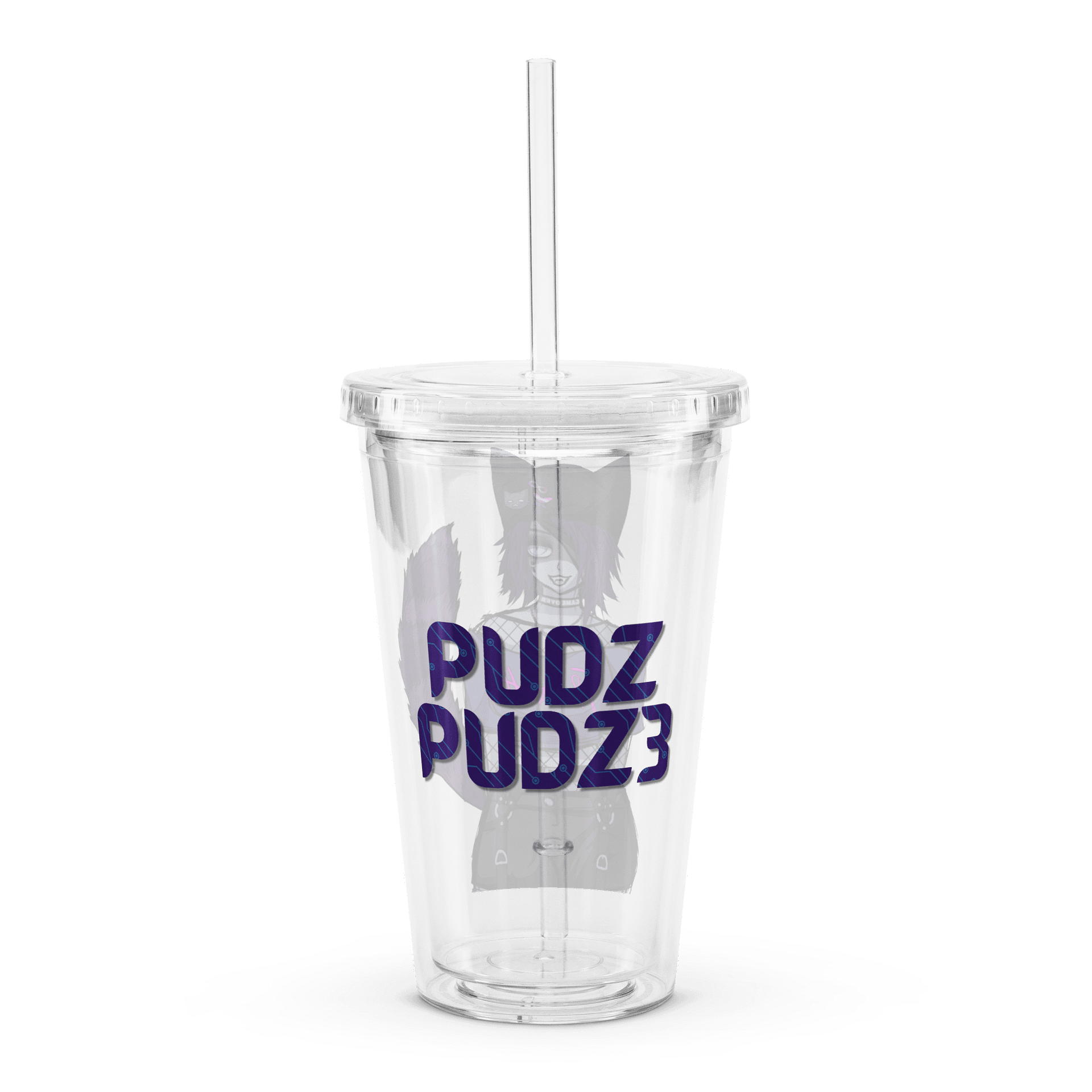 Punk Pudz Clear Plastic Tumbler w/ Straw product image (6)