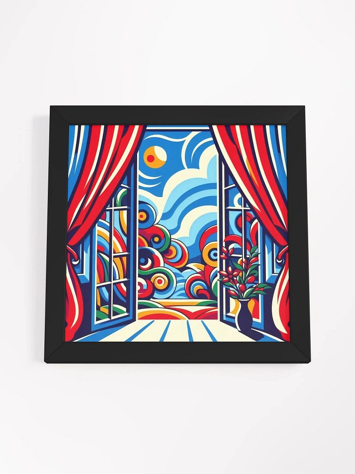 Fauvist-style art print of an open window Poster product image (9)
