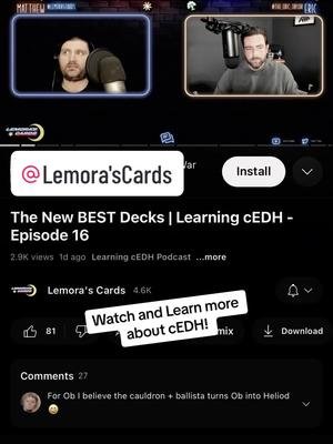 Watching this after a couple of cEDH games… #streamer #magicthegathering #learnontiktok #lemorascards #new 