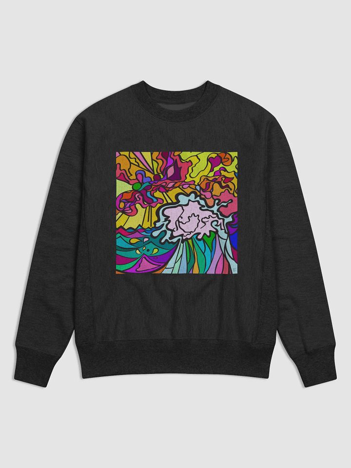Vibrant Swirls Cotton Max Sweatshirt - Wave at Sunset product image (1)